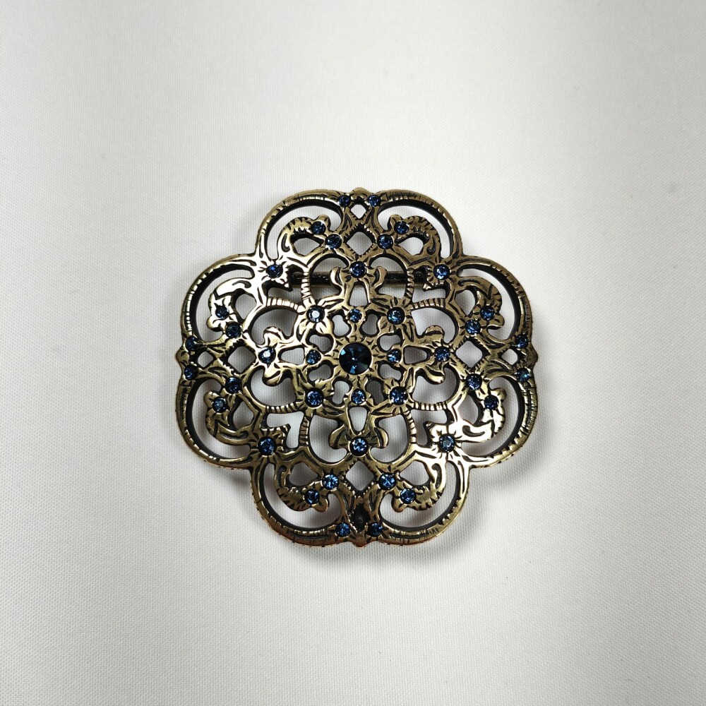 Boucle Uzès doré / Bleu